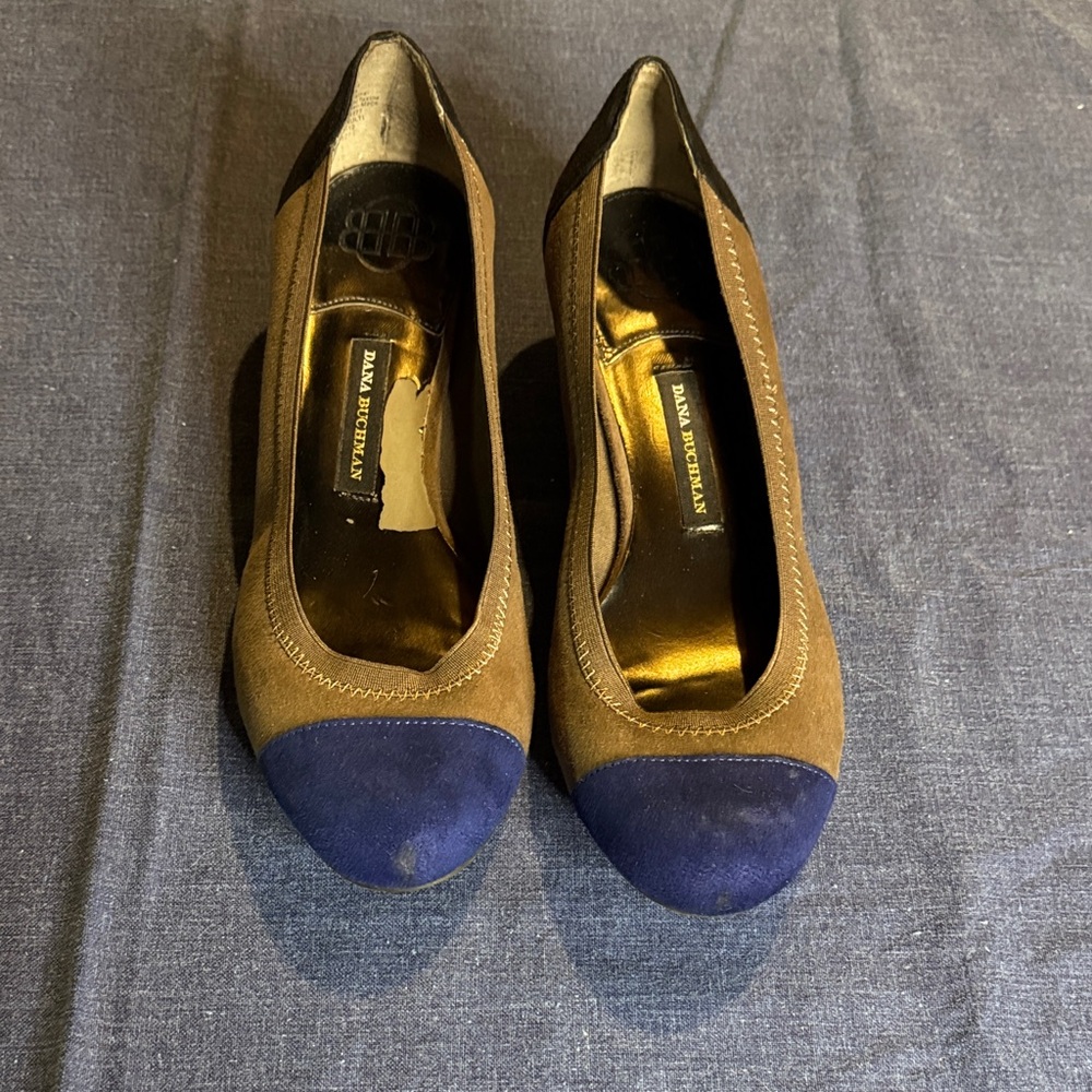 Dana Buchman Brown and Blue Women's Flats